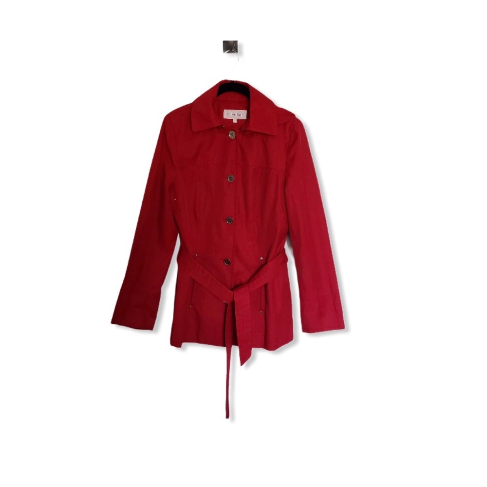 Calvin Klein Red Hooded Rain Coat